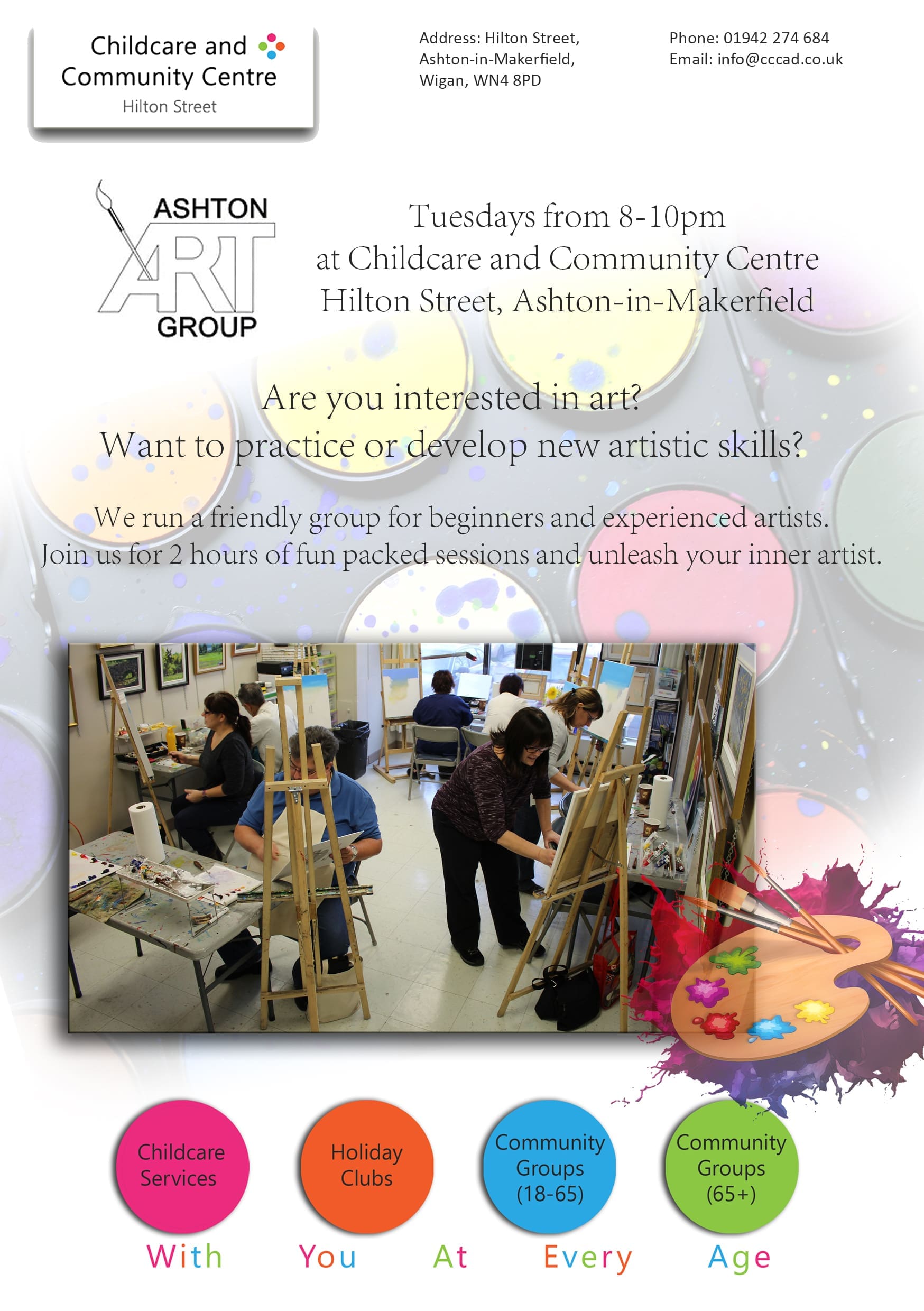 Poster for Ashton Art Group at CCCAD