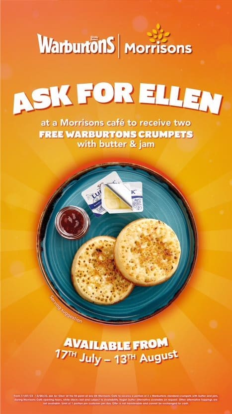 Warburtons-offer-2 Poster for the Warburtons "Ask for Ellen" campaign